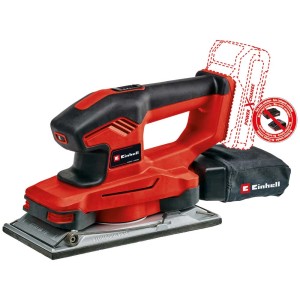 Ponceuse vibrante sans fil Einhell TE-OS 18/230 Li (sans batterie) rouge et noire.