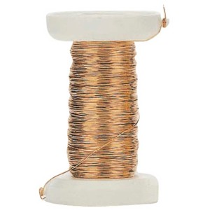 Kupferdraht (0,25 mm, 40 m) auf Spule, geeignet für Bastelarbeiten und Dekorationen.