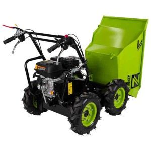 Dumper à roues Zipper ZI-RD300, vert, capacité de charge 300 kg, idéal pour les machines de construction et les outils de jardin.