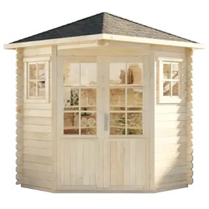 Casetta da giardino in legno Alpholz Sunny-A non trattato con tetto a punta, 225x200 cm.