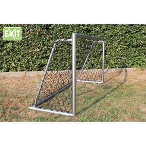 Porta da calcio EXIT Scala in alluminio (220x120cm) con rete nera per giardino e tempo libero.