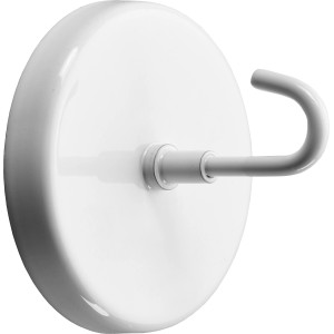 Crochet magnétique blanc Hettich (Ø 5 cm) pour équipement de meubles.