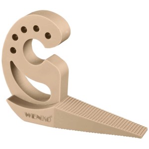 Fermaporta beige Wenko Multi-STOP® in plastica flessibile, versatile.