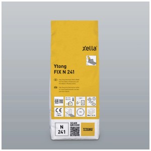 Ytong FIX N241 Dünnbettmörtel, 5 kg Sack für Porenbetonsteine.