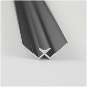 Breuer Eckprofil in Anthrazit, Aluminium, 210 cm Länge für Duschrückwände.
