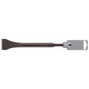 Burin plat large courbé, 250 mm, avec support SDS-Plus pour marteau électrique. Pour enlever le plâtre.