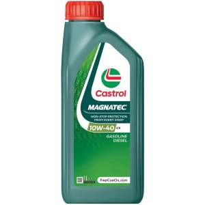 Olio motore Castrol Magnatec 10W-40 A/B, flacone da 1 litro per motori benzina e diesel.