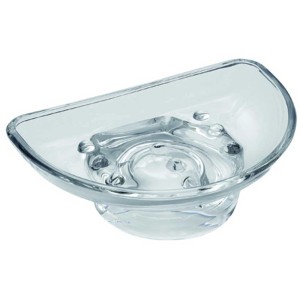 Diaqua portasapone Chic 96, portasapone in vetro trasparente per il bagno.