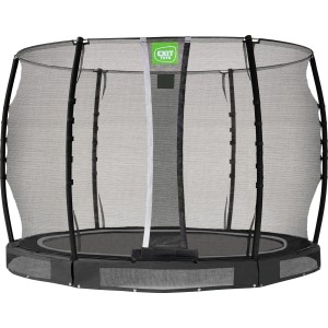 Trampolino interrato nero EXIT Allure Classic Ø 305 cm con rete di sicurezza.