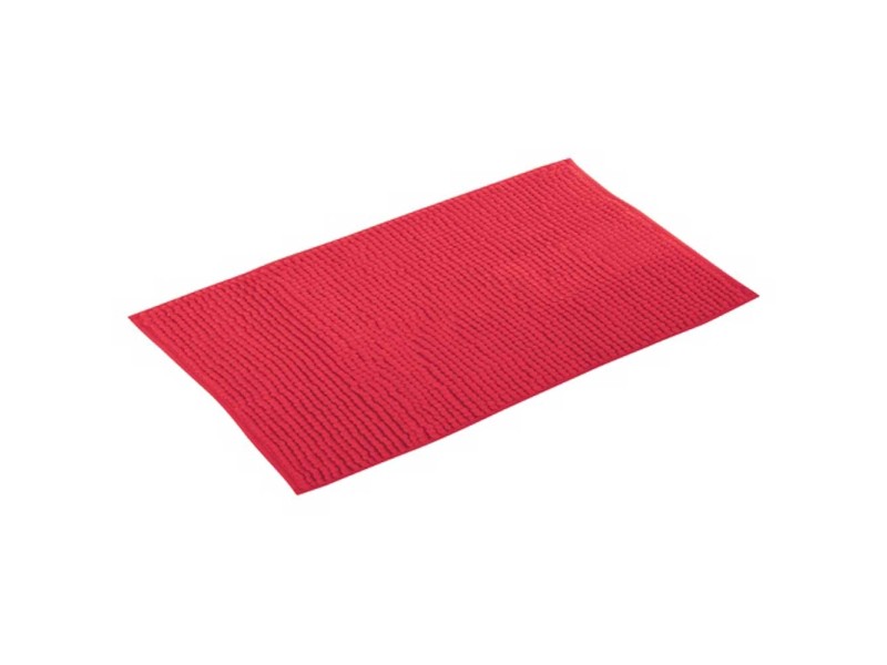 MSV Tappeto da bagno Chenille Rosso 40 x 60 cm