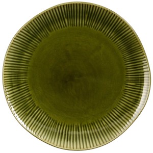 Piatto da colazione verde (Ø 20,5 cm) della serie Nusa di Mica Decorations. Stoviglie per l'uso quotidiano.