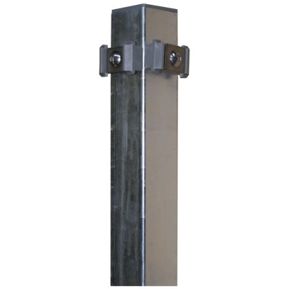 Pletscher Quadratrohr-Eckpfosten für Doppelstabmatten verzinkt Länge 1,75 m