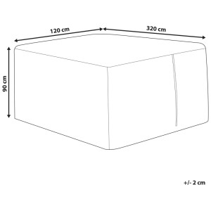 Copertura antipioggia bianca Beliani Chuva, 90x320x120cm, per mobili da giardino.