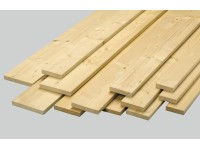 Bordo liscio piallato smussato abete rosso / abete 19 x 114 mm / lunghezza 2 m