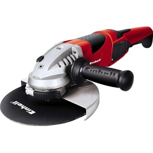 Meuleuse d'angle Einhell TE-AG 230/2000 : Meuleuse rouge/argent puissante avec grand disque à meuler.