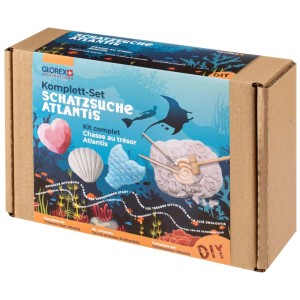 Glorex Caccia al tesoro Atlantis set con strumenti per scoprire tesori nascosti.