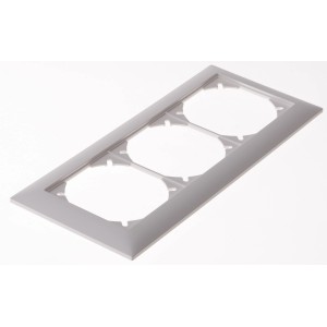 Cornice di copertura tripla Feller EdizioDue bianca per scatole di derivazione.