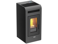 Ecofox Pelletofen 14C kanalisierbar Grau 13,2 kW