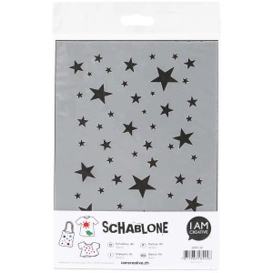 Stencil stelle A5: Stencil in plastica con motivo a stelle per stencil.