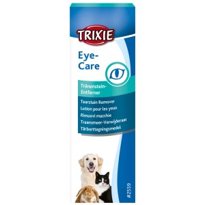 Trixie rimuovi macchie oculari per cani, gatti e piccoli animali, flacone da 50 ml.