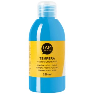 I Am Creative Peinture Tempera Bleu, flacon de 250ml. Peinture acrylique prête à l'emploi pour projets créatifs.