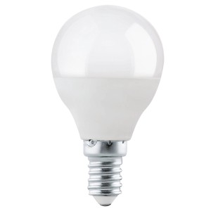 Eglo E14 LED Leuchtmittel in Globeform, 3,4 W, neutralweißes Licht.