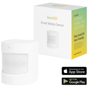Hombli Bewegungsmelder Bluetooth, weisser PIR Sensor für Hausautomation. Zuverlässige Bewegungserkennung.