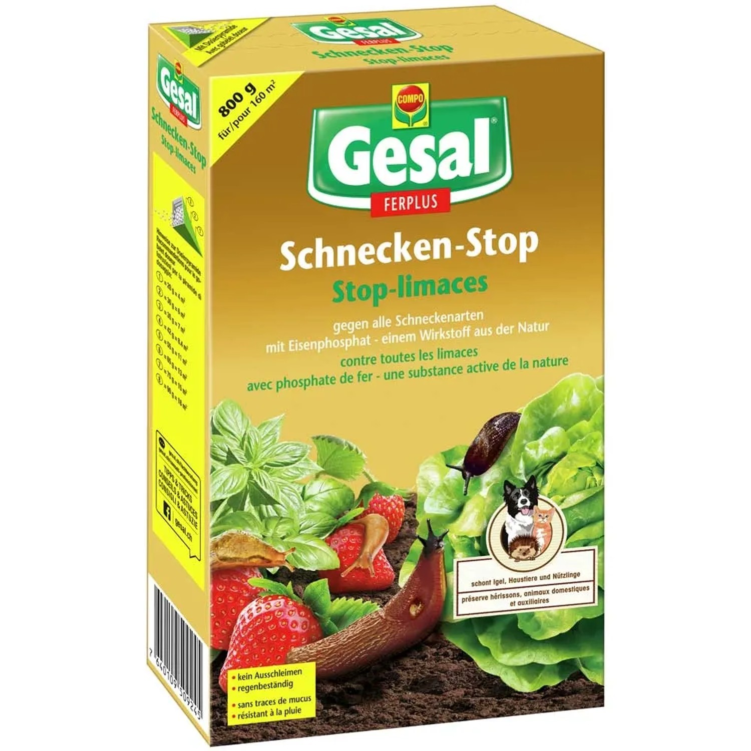 BSI Granulato Antilumache Barriera Fisica, Secchio 2,5 Kg, Copertura 60 M&sup2;, Granuli Ruvidi Per Proteggere Le Piante