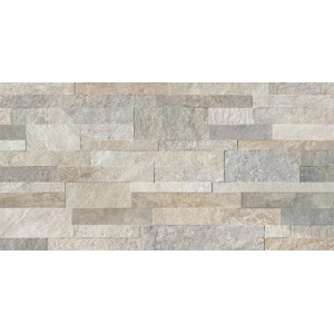 Piastrella da parete in gres porcellanato Cortina Almond, 30x60 cm, effetto pietra per ambienti rustici.