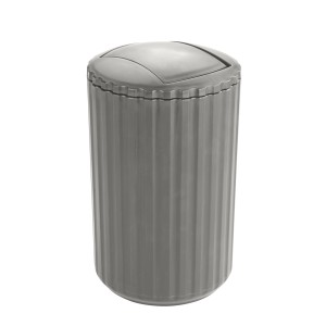 Allstar Minas pattumiera basculante color tortora, 3L. Cestino cosmetico per bagno e cucina.