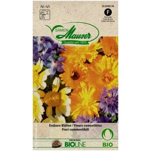 Confezione di semi Knospe bio fiori eduli con calendule, fiordalisi e nasturzi.