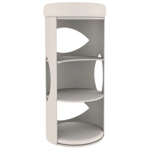 Arbre à chat Trixie Cat Tower Gracia, 85 cm, gris clair/gris, avec trois niveaux et un couchage.