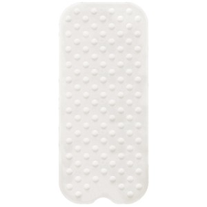 Tappetino da bagno bianco Kleine Wolke Formosa in gomma con rilievi.