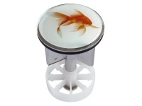 Excenterstopfen mit Dekor Fisch 38 - 40 mm