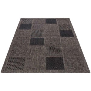 Tapis moderne Andiamo Utah taupe à motifs, 57x110 cm. Tapis tissé pour intérieur.