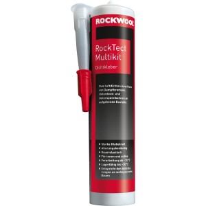 Sigillante Rockwool RockTect Multikit, cartuccia da 310g per connessioni ermetiche nell'isolamento.