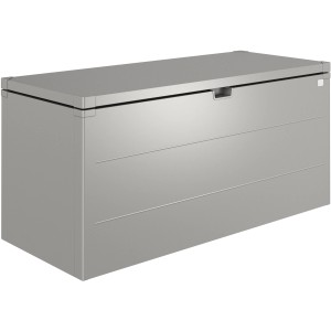 Biohort Stylebox 170 en gris quartz métallisé, un coffre universel résistant aux intempéries pour jardin, terrasse et balcon.