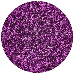 Fines paillettes bio violettes de Glorex, idéales pour les loisirs créatifs et les décorations.