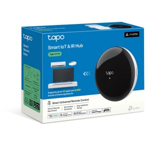 Tapo H110 Smart IR & IoT Hub noir et blanc, pour contrôler les appareils de la maison connectée.