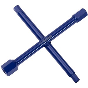 Chiave a croce blu LUX per sanitari, per montaggio lavabo e viti prigioniere.