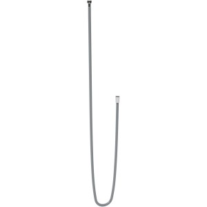Flexible de douche Wenko, 175 cm, plastique argenté avec raccords en laiton chromé.