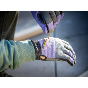 Guanto da lavoro LUX Ladies Strong Protect taglia 7 con funzione magnetica che tiene la vite.