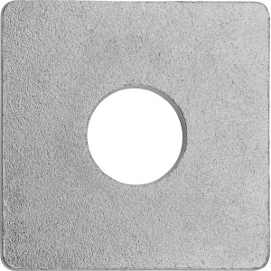 Rondelle de construction carrée inox Ø 17,5 mm / 50 x 50 mm / 5 pcs