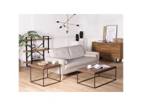 Beliani Table d'appoint Delano MDF Marron foncé (HxlxP) 50 x 60 x 60 cm