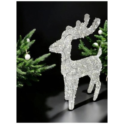 LED-Rentier Outdoor Weiss (HxBxT) 15 x 30 x 60 cm / 500 LEDs