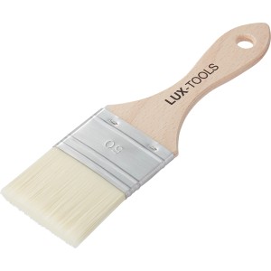 Pennello LUX Finisher, 50 mm, pennello piatto con manico in legno e setole chiare.