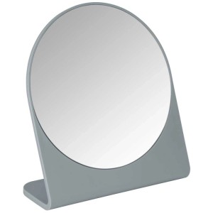 Specchio cosmetico Wenko Marcon, grigio, 19x17,5 cm, specchio da tavolo per bagno e trucco.