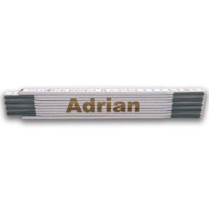 Mètre pliant avec gravure laser "Adrian", outil de mesure pour artisans et bricoleurs.