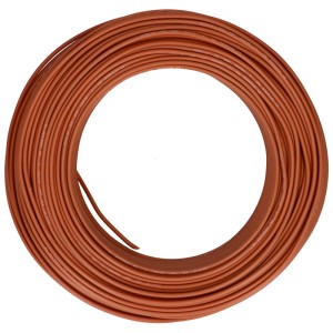 Fil en T marron (Ø 2,5 mm, 100 m) pour installations audio et vidéo dans la maison.