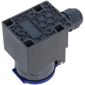 Prise en saillie Steffen T23, IP55, bleu-anthracite, pour pièces humides et extérieurs.